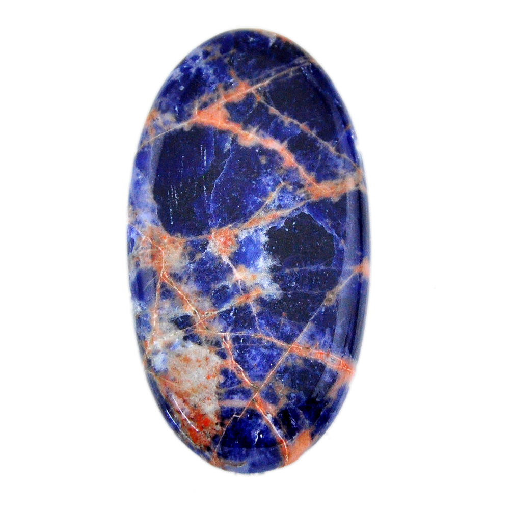 Natural 49.30cts sodalite orange cabochon 48x25 mm oval loose gemstone s19396