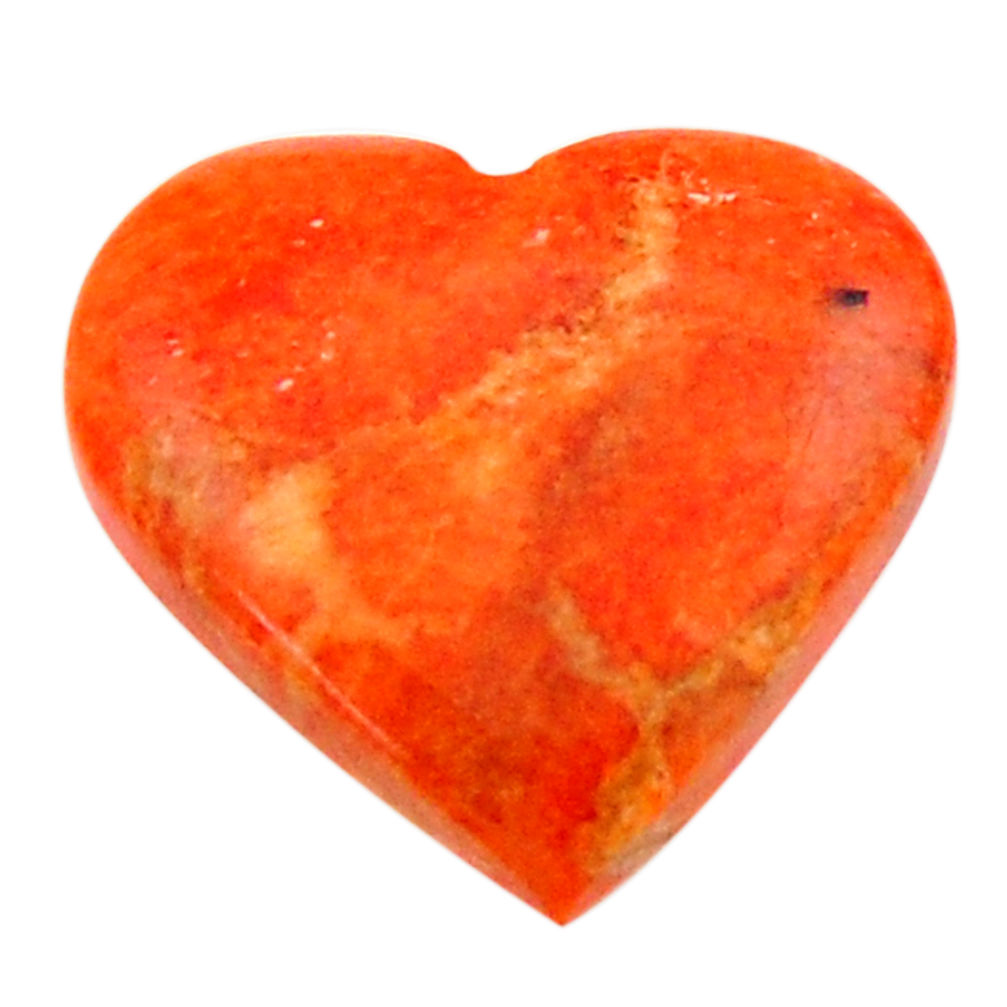 Natural 5.15cts sponge coral red cabochon 16x15.5 mm heart loose gemstone s17863