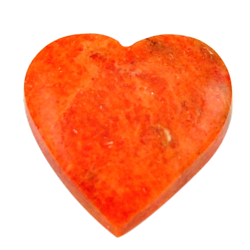 Natural 7.40cts sponge coral red cabochon 16x16 mm heart loose gemstone s17877