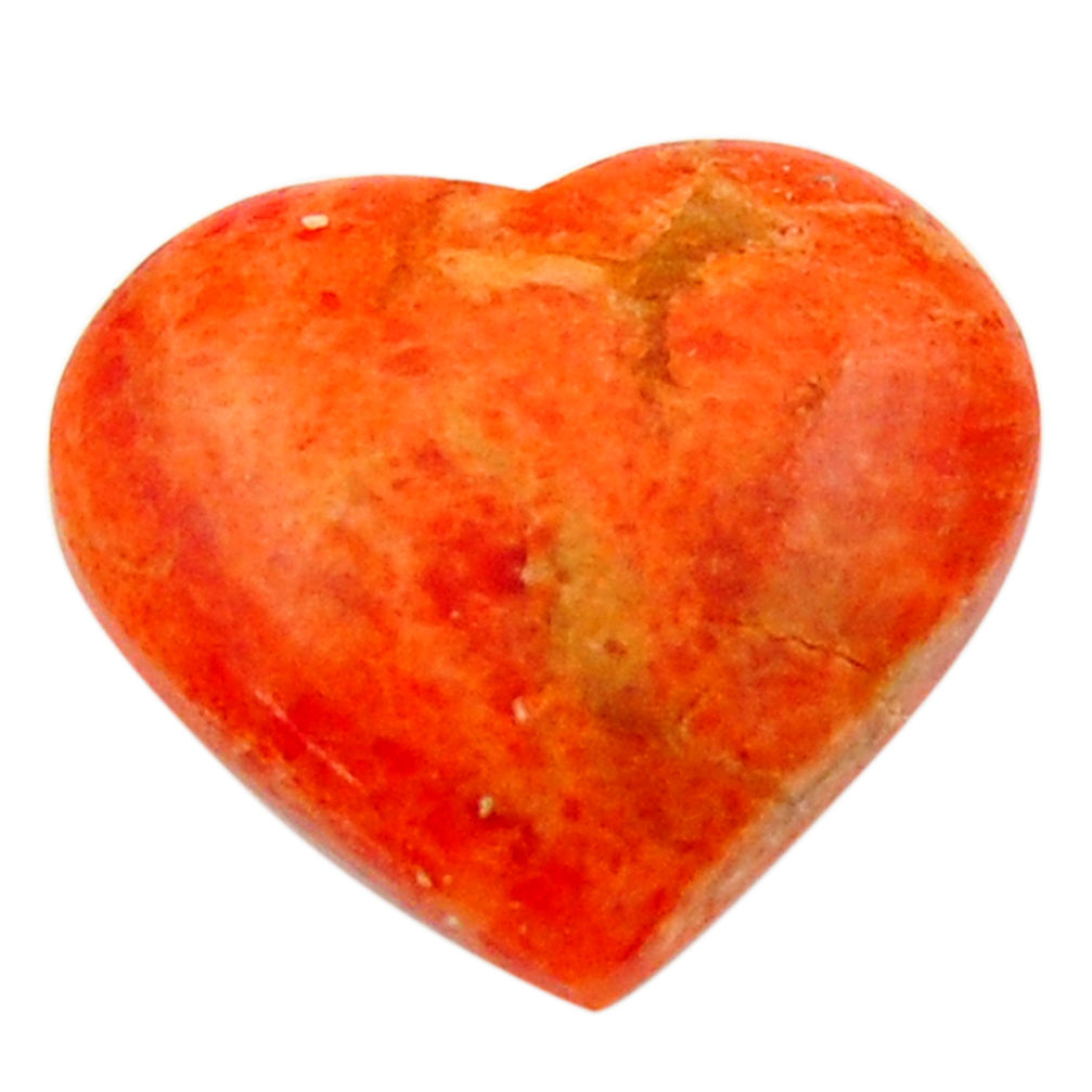 Natural 8.25cts sponge coral red cabochon 17.5x16 mm heart loose gemstone s17879