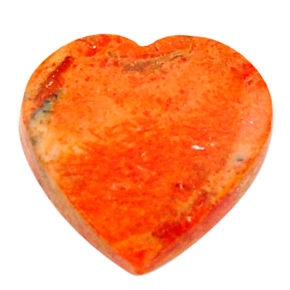 Natural 7.40cts sponge coral red cabochon 17x16 mm heart loose gemstone s17862