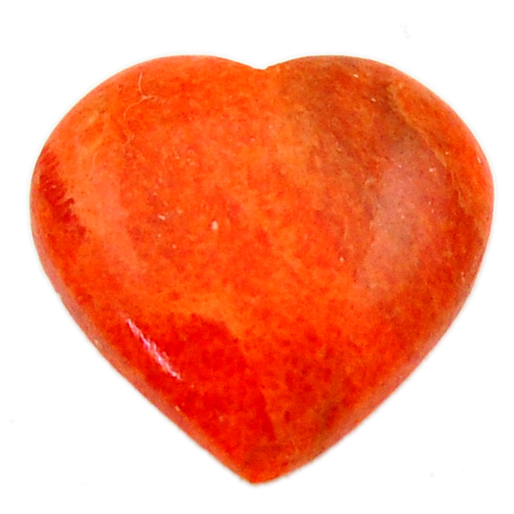 Natural 8.10cts sponge coral red cabochon 17x17 mm heart loose gemstone s17880