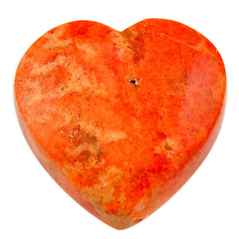 Natural 13.10cts sponge coral red cabochon 18x18 mm heart loose gemstone s17876