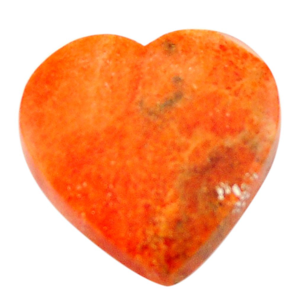 Natural 10.30cts sponge coral red cabochon 19x19 mm heart loose gemstone s17872