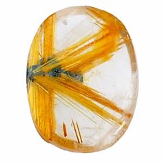 Natural 7.40cts star rutilated quartz golden 16x12 mm oval loose gemstone s21231