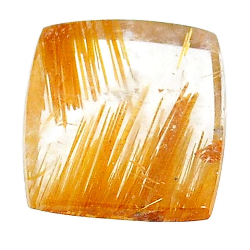 Natural 12.35cts star rutilated quartz golden 16x15 mm loose gemstone s22610