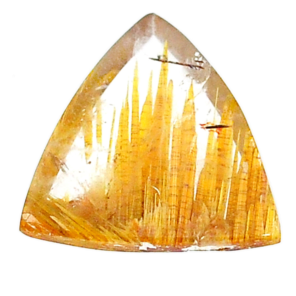 Natural 12.40cts star rutilated quartz golden 19x17 mm loose gemstone s22612