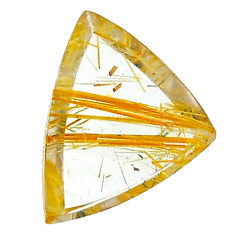 Natural 9.45cts star rutilated quartz golden 21x15 mm loose gemstone s22624