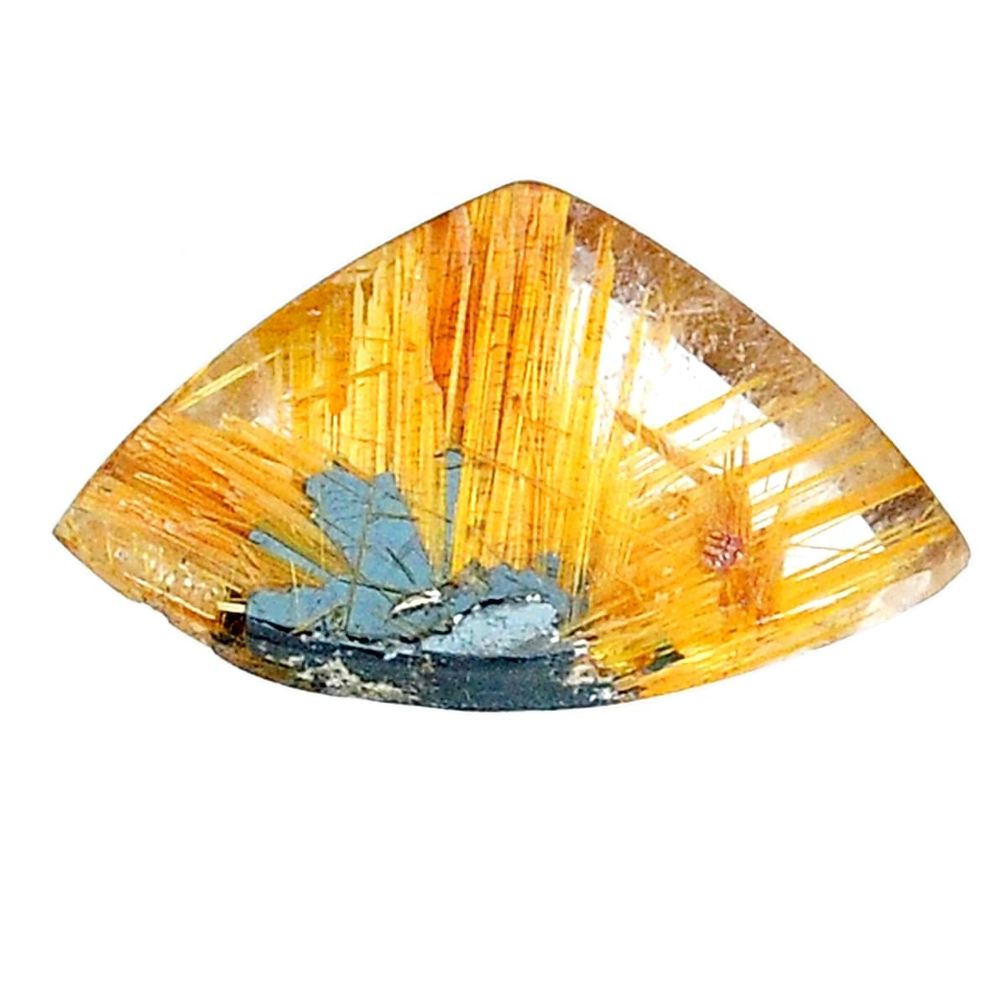 Natural 15.10cts star rutilated quartz golden 23x15 mm loose gemstone s22628