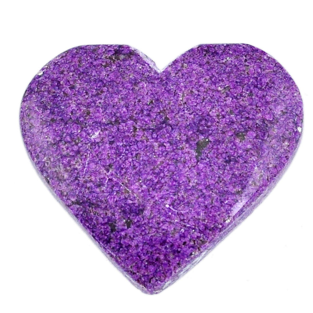 Natural 20.15cts stichtite purple cabochon 27x25 mm heart loose gemstone s20316