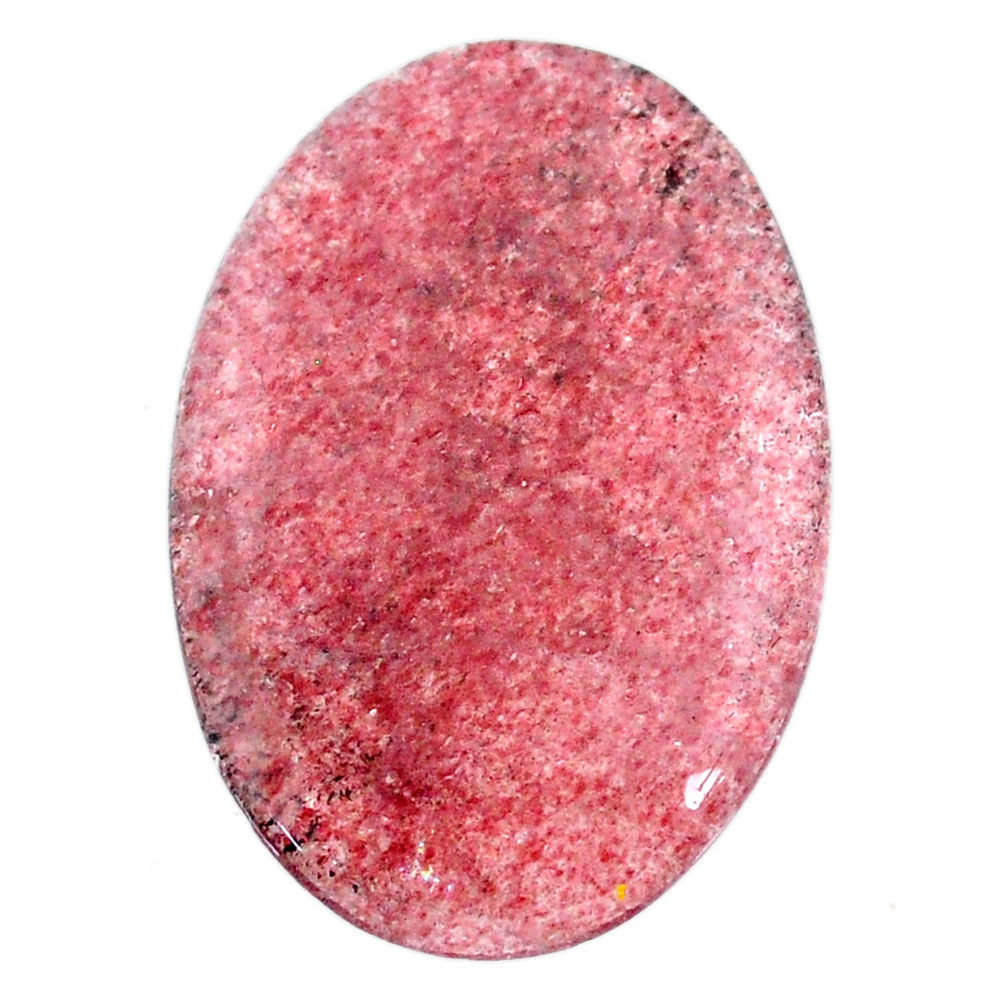 Natural 40.20cts strawberry quartz red 38.5x26.5 mm pear loose gemstone s20634