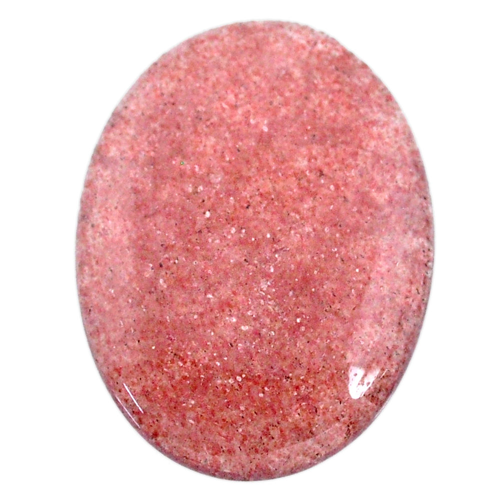 Natural 51.30cts strawberry quartz red 38.5x28.5 mm oval loose gemstone s20629