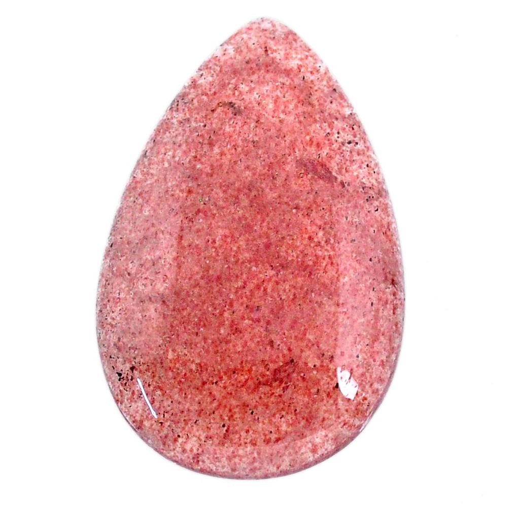 Natural 49.45cts strawberry quartz red 40x25.5 mm pear loose gemstone s20622