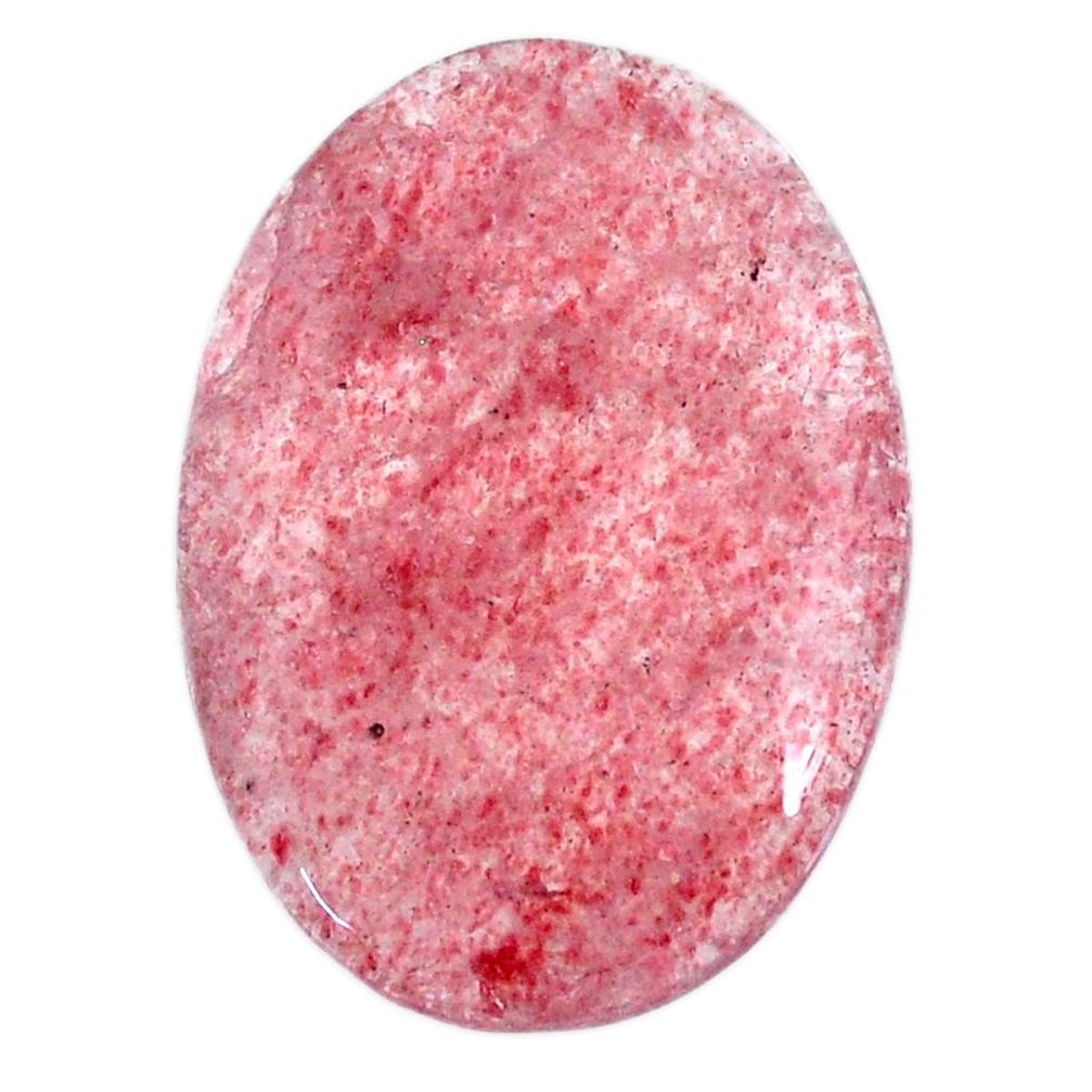 Natural 38.15cts strawberry quartz red cabochon 33.5x24 mm loose gemstone s20631