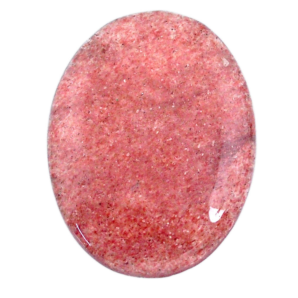 Natural 38.40cts strawberry quartz red cabochon 33x25 mm loose gemstone s20630