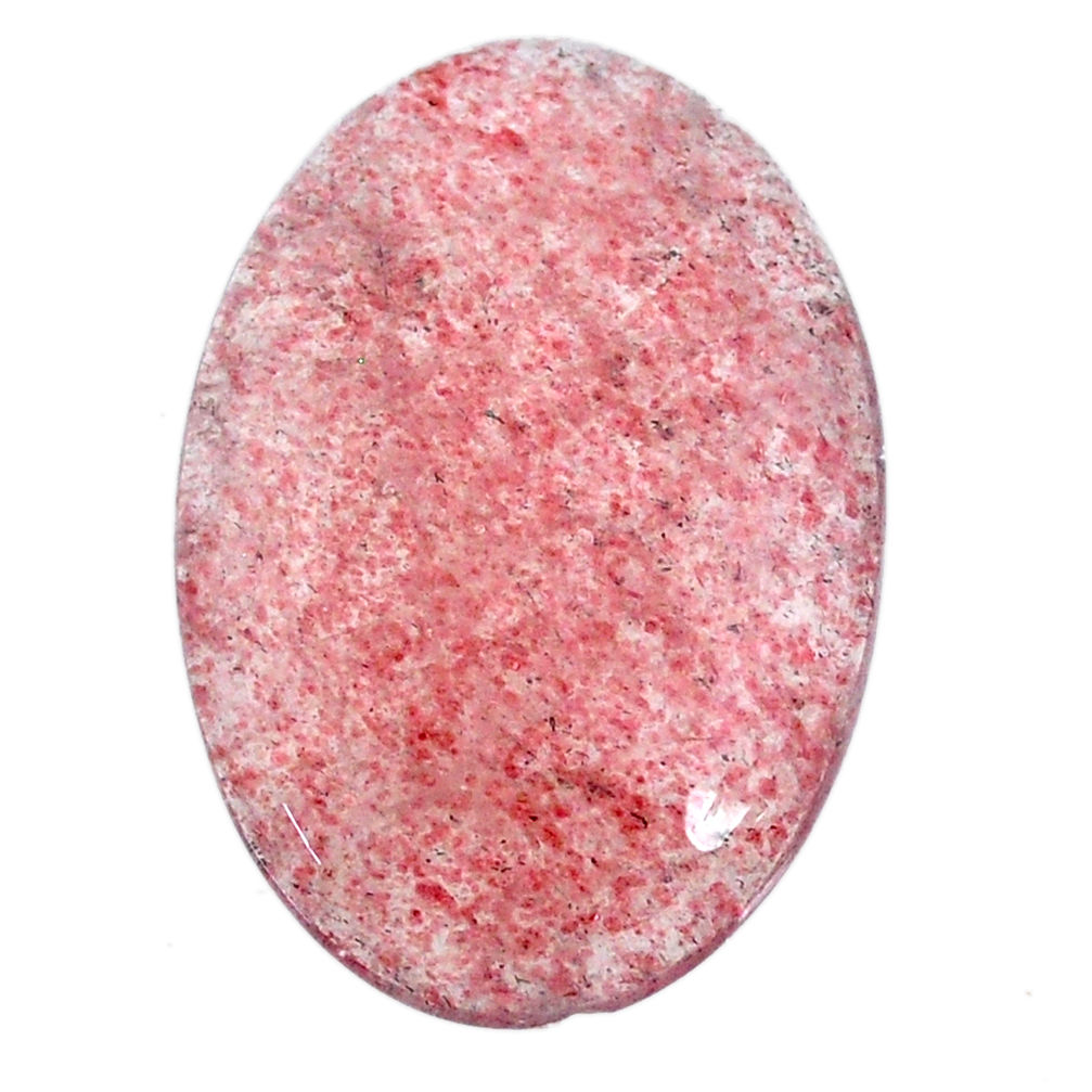 Natural 43.15cts strawberry quartz red cabochon 37x24 mm loose gemstone s20635