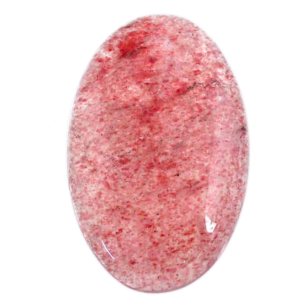Natural 48.40cts strawberry quartz red cabochon 38.5x24 mm loose gemstone s20627