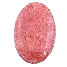 Natural 52.40cts strawberry quartz red cabochon 40x26 mm loose gemstone s20638