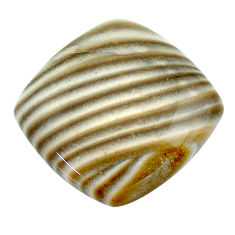 Natural 20.15cts striped flint ohio grey 20x20 mm cushion loose gemstone s23183