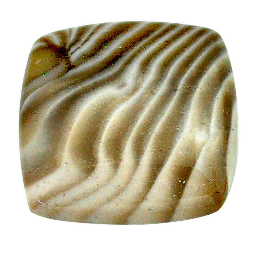 Natural 21.25cts striped flint ohio grey 20x20 mm cushion loose gemstone s23202