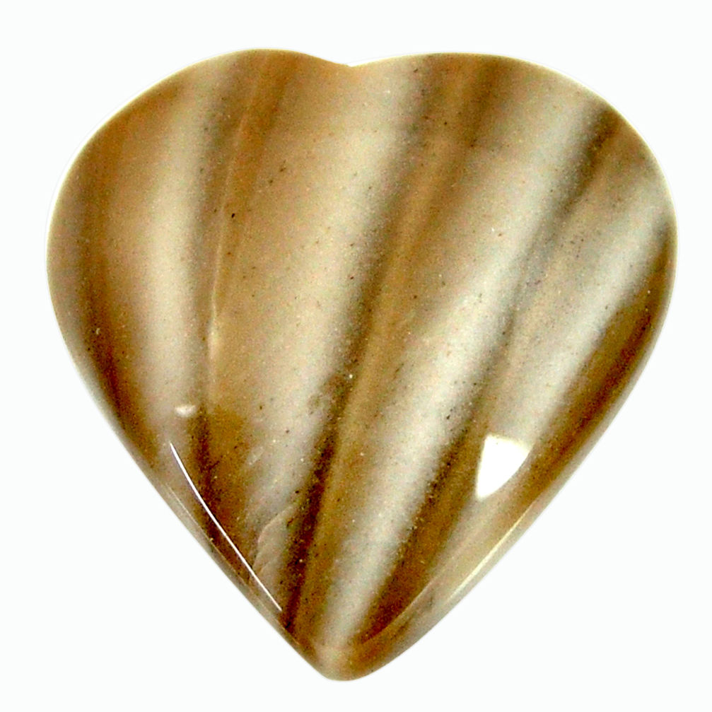  striped flint ohio grey 20x20 mm heart loose gemstone s17321