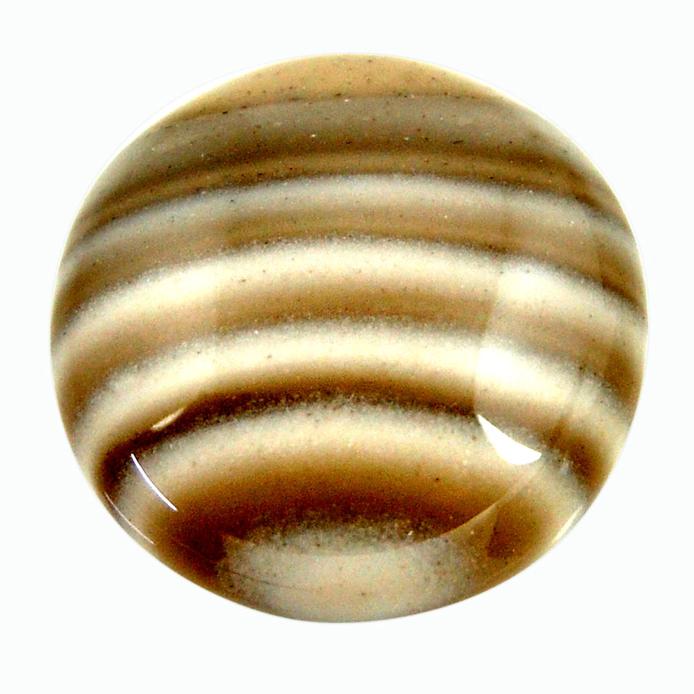  striped flint ohio grey 21.5x21.5mm round loose gemstone s17333