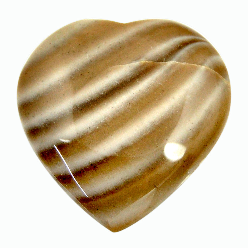 striped flint ohio grey 26x25 mm heart loose gemstone s17354
