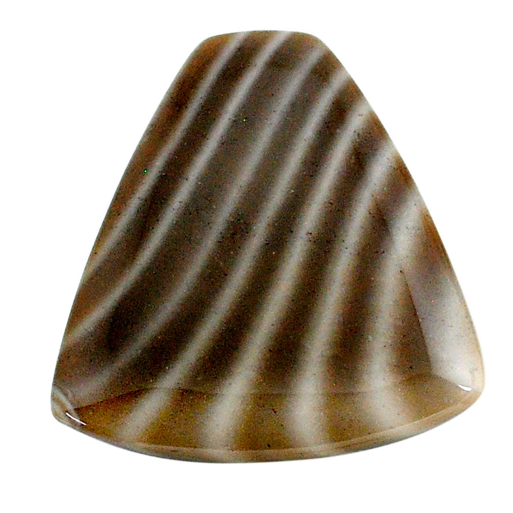 Natural 22.05cts striped flint ohio grey 27.5x25.5mm fancy loose gemstone s24498