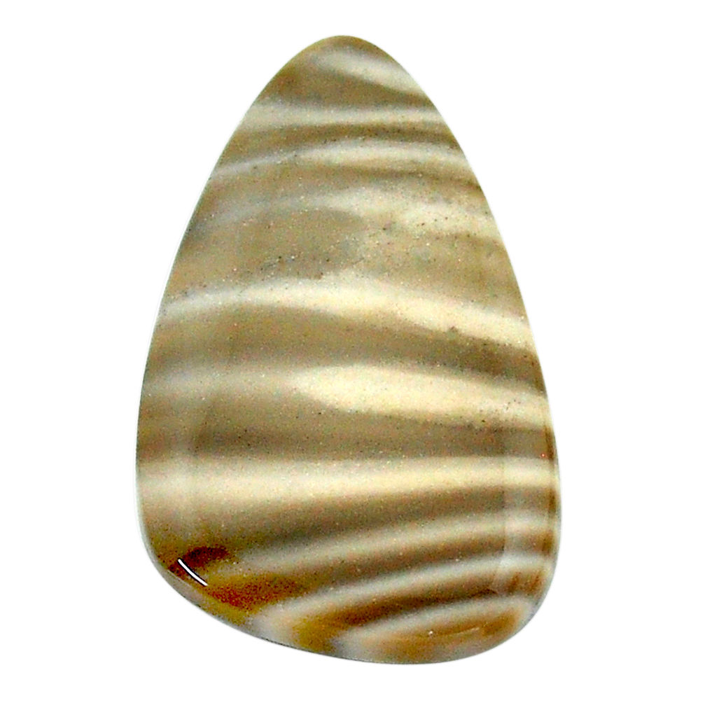 Natural 16.30cts striped flint ohio grey 28x16.5 mm fancy loose gemstone s23197