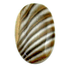 Natural 23.10cts striped flint ohio grey 29x17.5 mm oval loose gemstone s23192