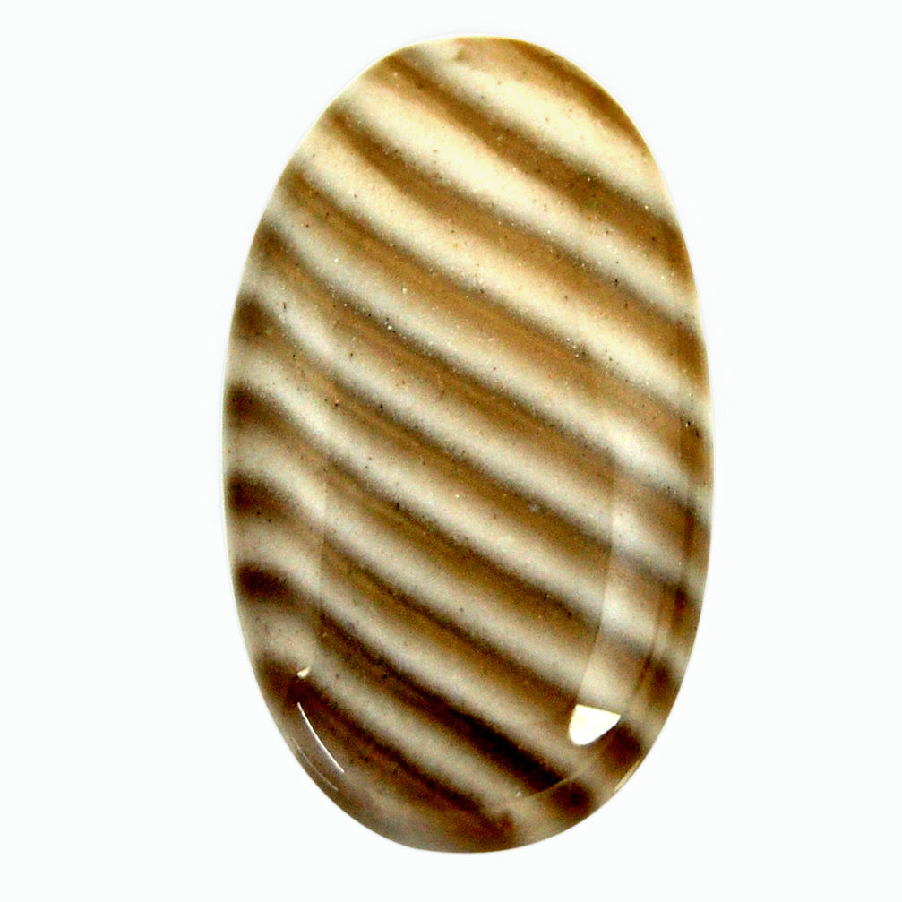  striped flint ohio grey 31.5x17.5 mm oval loose gemstone s17329