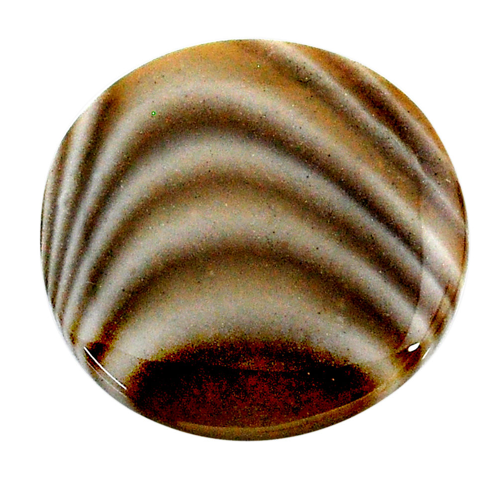 Natural 23.35cts striped flint ohio grey cabochon 25x25 mm loose gemstone s24492