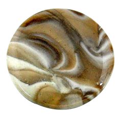 Natural 25.10cts striped flint ohio grey cabochon 26x26 mm loose gemstone s24490