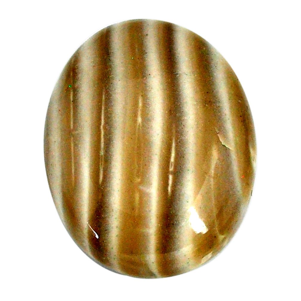 Natural 30.10cts striped flint ohio grey cabochon 28x21 mm loose gemstone s22374