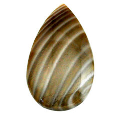Natural 24.45cts striped flint ohio grey cabochon 32x18 mm loose gemstone s23196