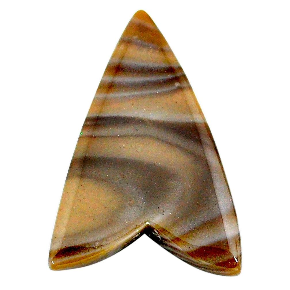 Natural 23.05cts striped flint ohio grey cabochon 33x22 mm loose gemstone s24462