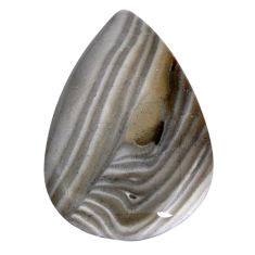 Natural 46.30cts striped flint ohio grey cabochon 46x30 mm loose gemstone s29616