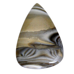 Natural 60.10cts striped flint ohio grey cabochon 50x32 mm loose gemstone s29617