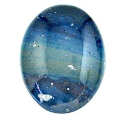 Natural 17.45cts swedish slag blue cabochon 22.5x17mm oval loose gemstone s24145