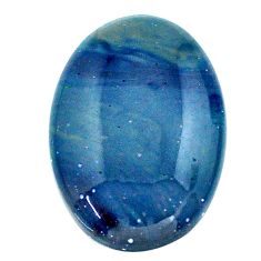 Natural 13.15cts swedish slag blue cabochon 22x16 mm oval loose gemstone s24147