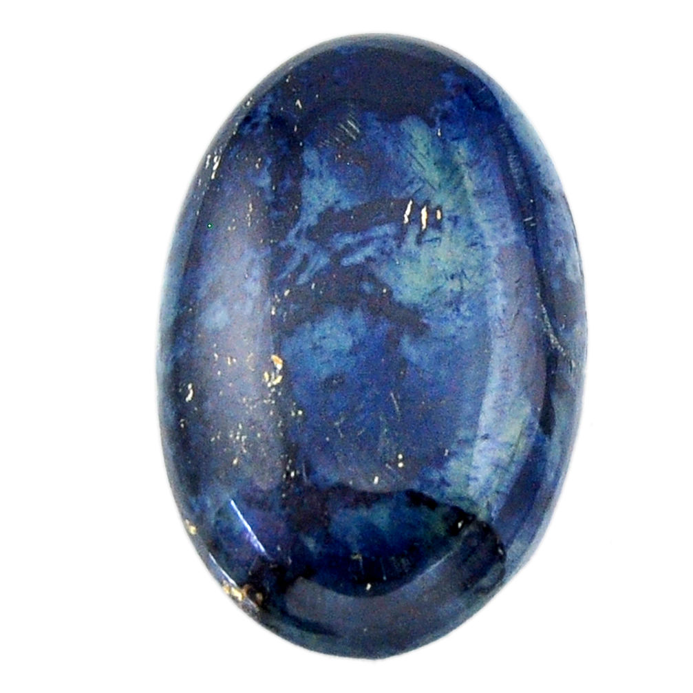 Natural 22.25cts swedish slag blue cabochon 27.5x18 mm loose gemstone s19300