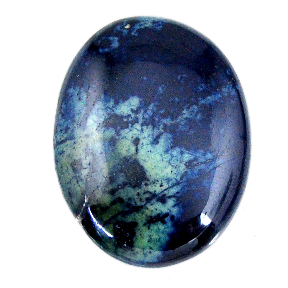 Natural 18.10cts swedish slag blue cabochon 27x20 mm oval loose gemstone s19272