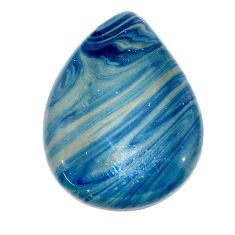 Natural 21.35cts swedish slag blue cabochon 27x20 mm pear loose gemstone s24130