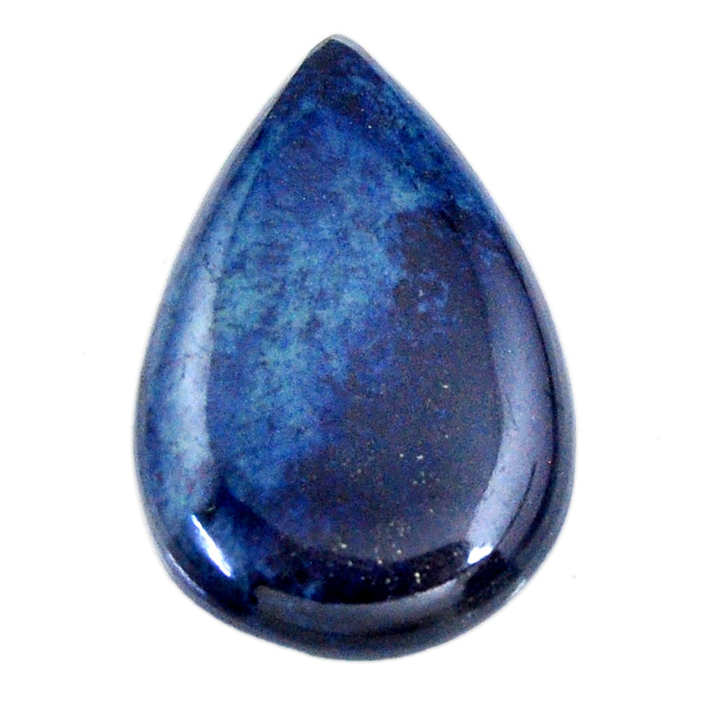 Natural 19.45cts swedish slag blue cabochon 28x18 mm pear loose gemstone s19270