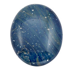 Natural 41.30cts swedish slag blue cabochon 33.5x25.5 mm loose gemstone s29910