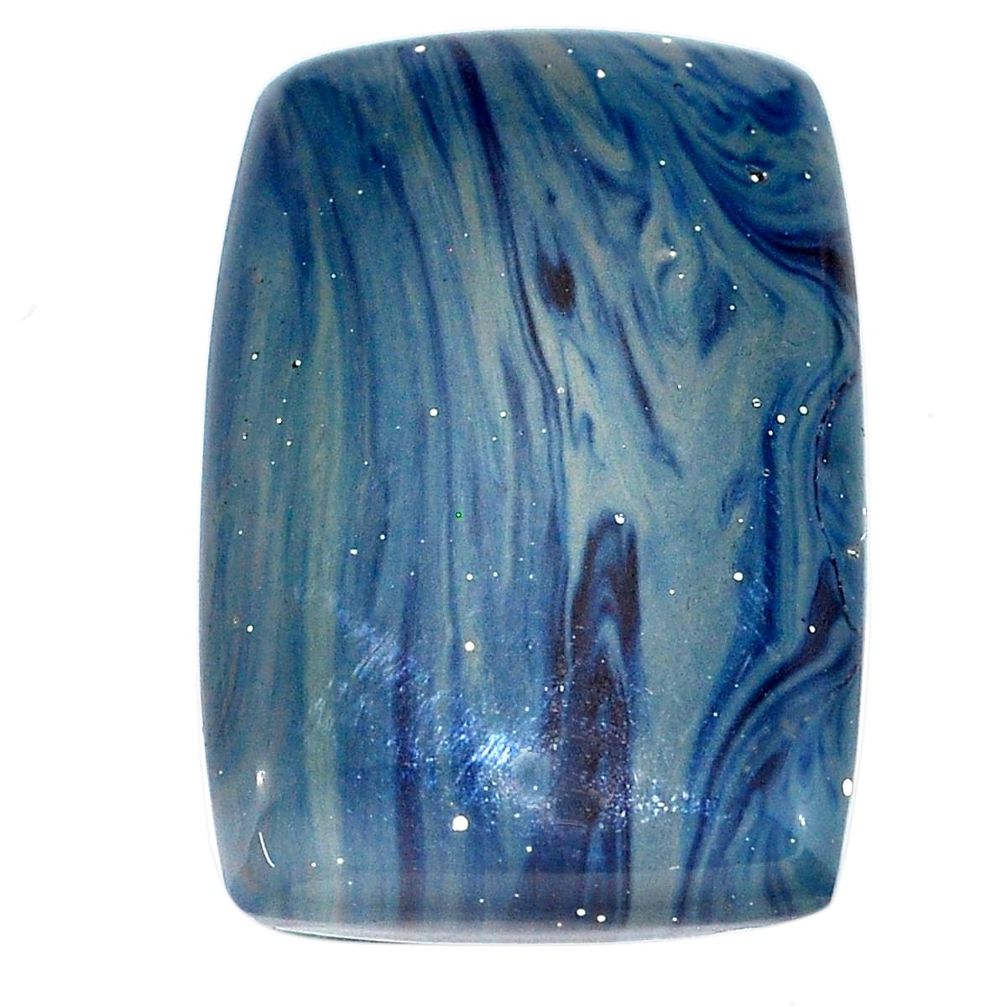 Natural 51.20cts swedish slag blue cabochon 35x23.5 mm loose gemstone s24117