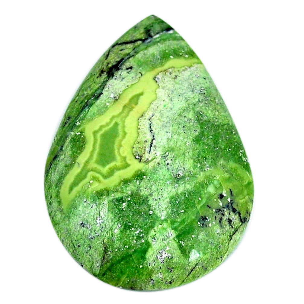 Natural 25.15cts swiss imperial opal green 37x25 mm pear loose gemstone s22302