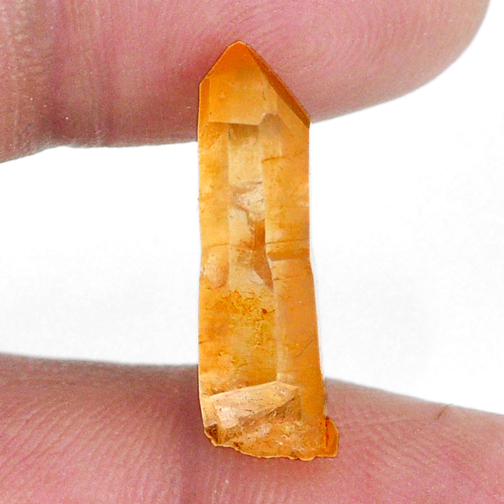 Natural 10.15cts tangerine lemurian quartz 21.5x7 mm fancy loose gemstone s20057