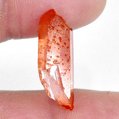 Natural 13.15cts tangerine lemurian quartz 22.5x9 mm fancy loose gemstone s20059
