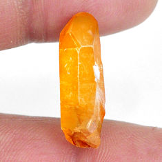 Natural 11.45cts tangerine lemurian quartz 23x7 mm fancy loose gemstone s20054
